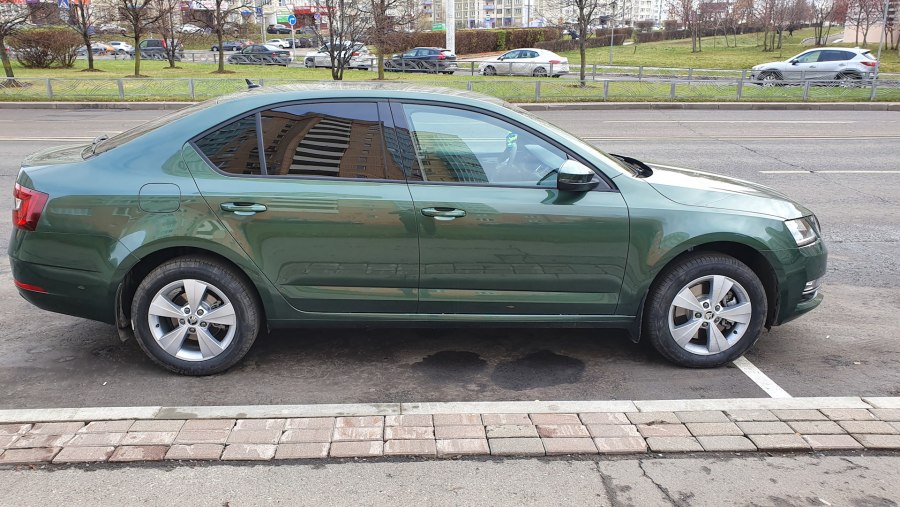 Skoda Octavia a8 зеленая