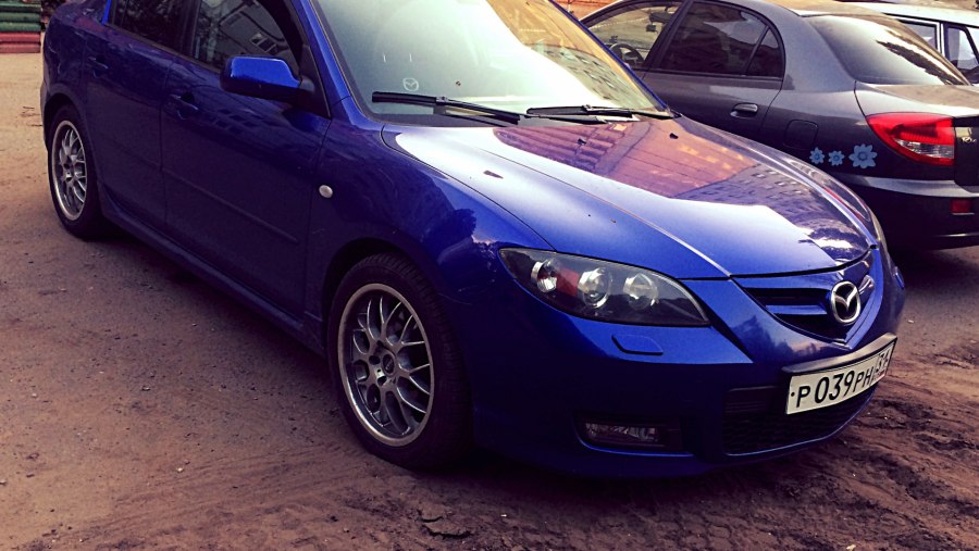 Мазда 3 2005 год седан синий