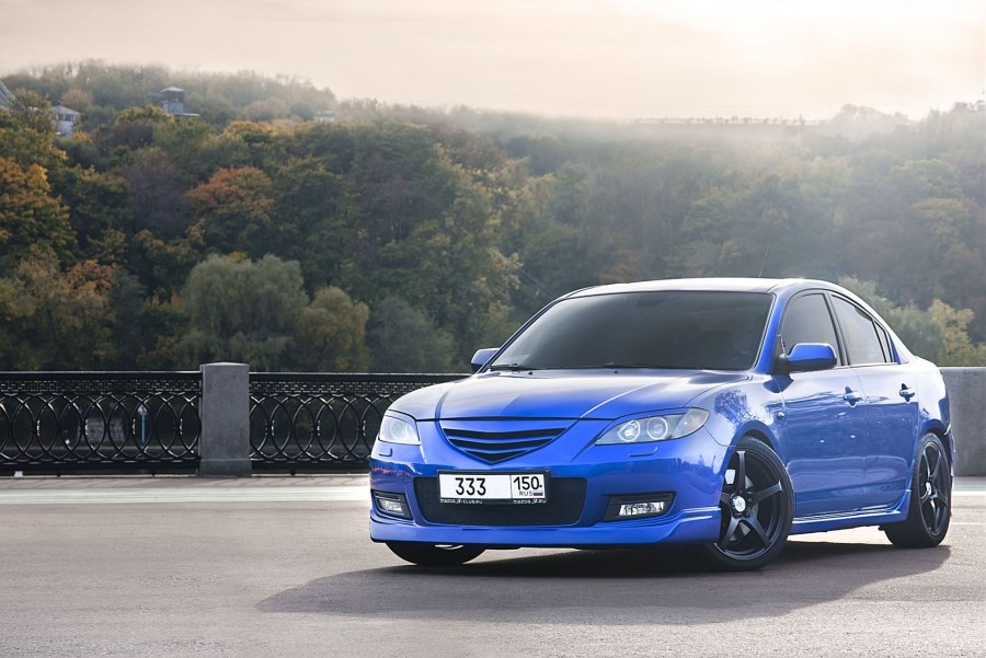 Мазда 3 BK седан 2007 синий