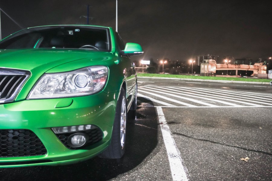 Skoda Octavia a7 зеленая
