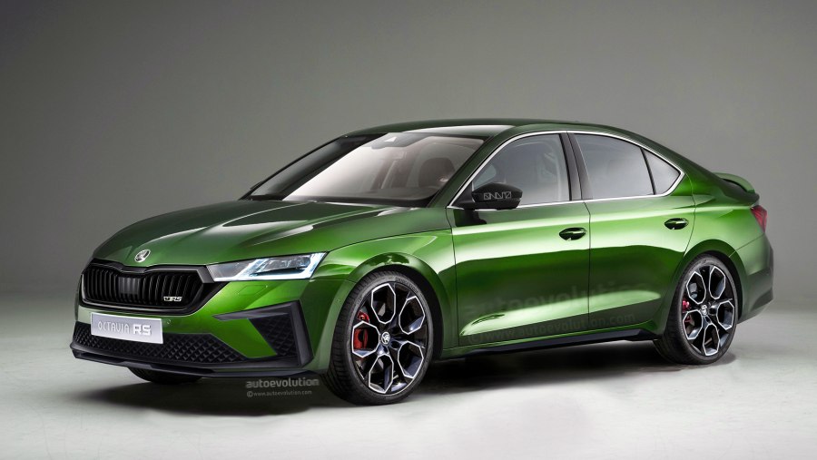 Skoda Octavia a7 зеленая