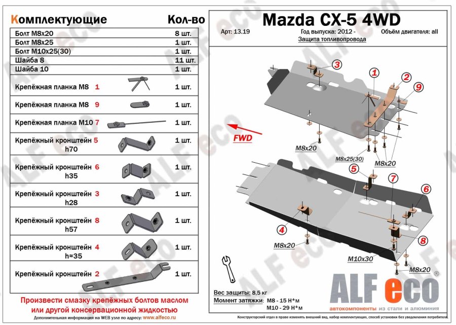Защита днища Mazda CX-5