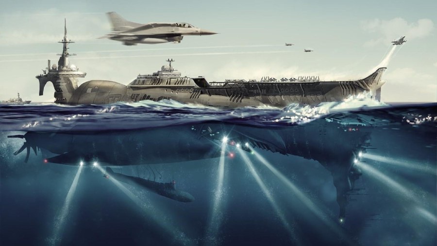 Подводная лодка Sci-Fi Art