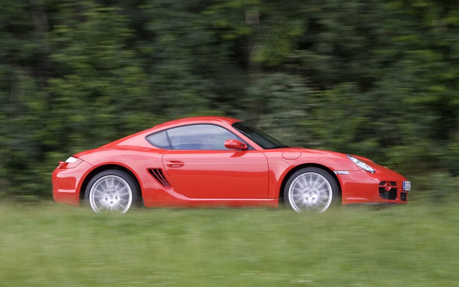Porsche Cayman, 2007 красный