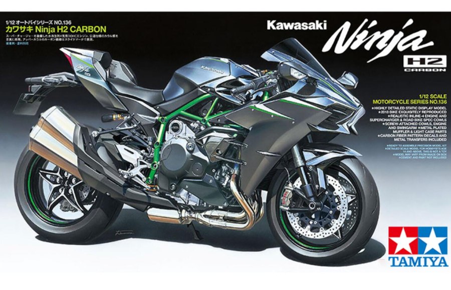 Tamiya 14136 мотоцикл Kawasaki Ninja h2 Carbon 1/12