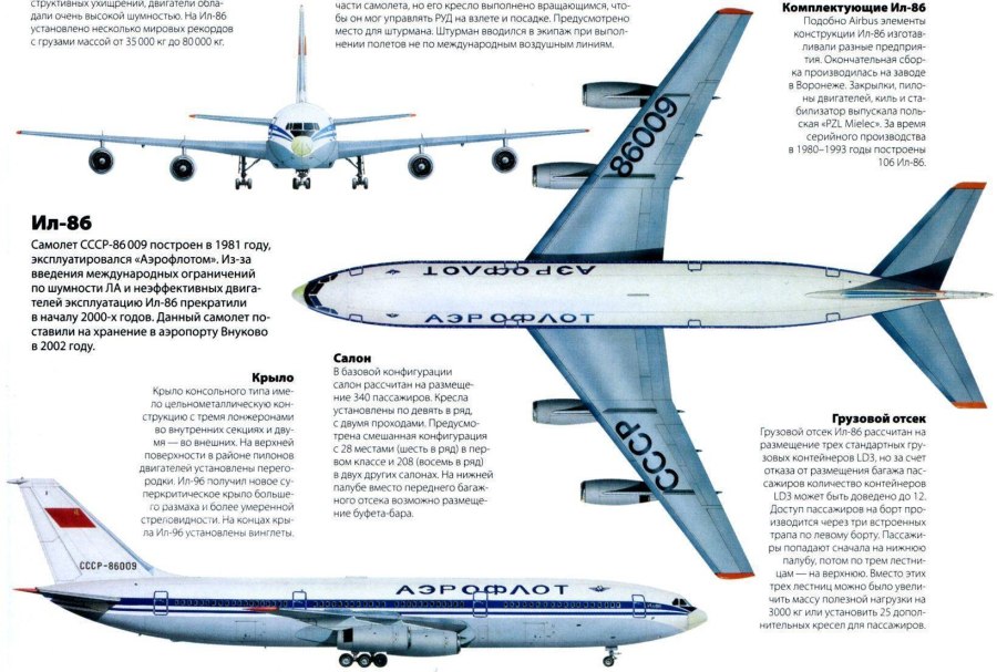 Ил-86 диаметр фюзеляжа