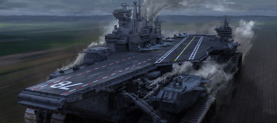 Авианосец Sci Fi арт