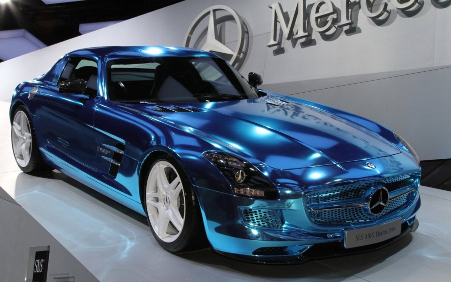 Mercedes-Benz SLS AMG голубой