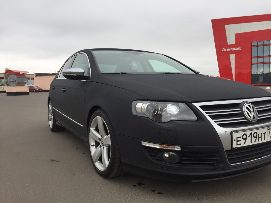 VW Passat b6 черный матовый