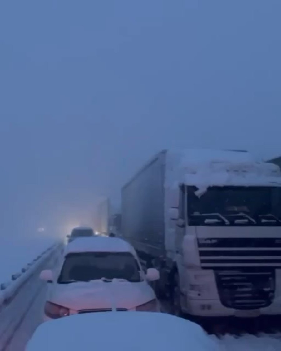 Пробка в Москве из машины
