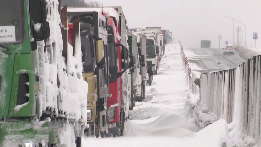 Пробки в Москве зимой