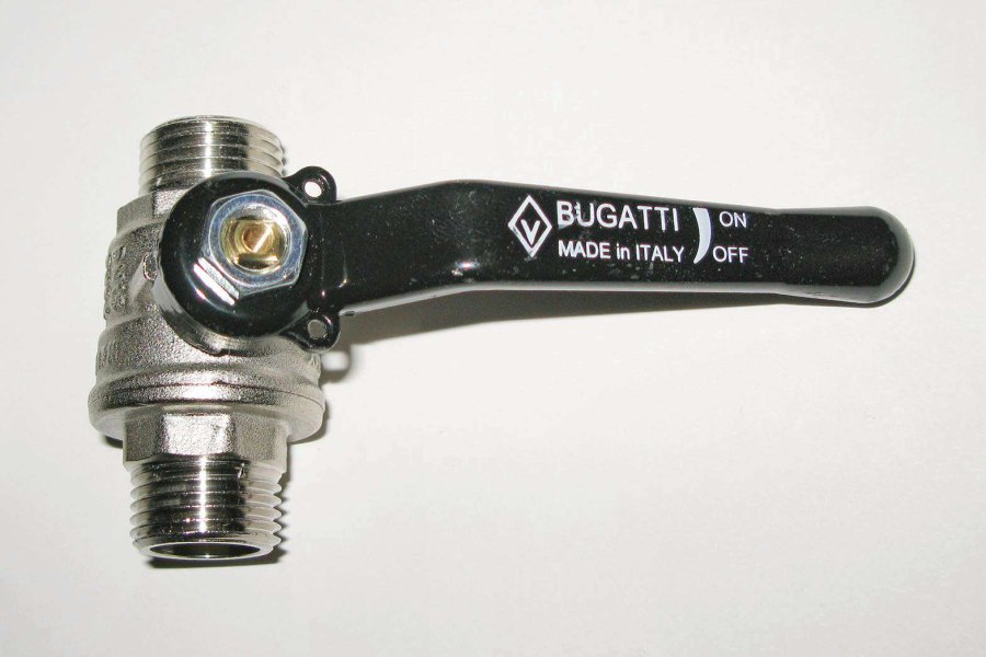 Кран шаровый Bugatti New Jersey 912 муфтовый (ВР/ВР), латунь