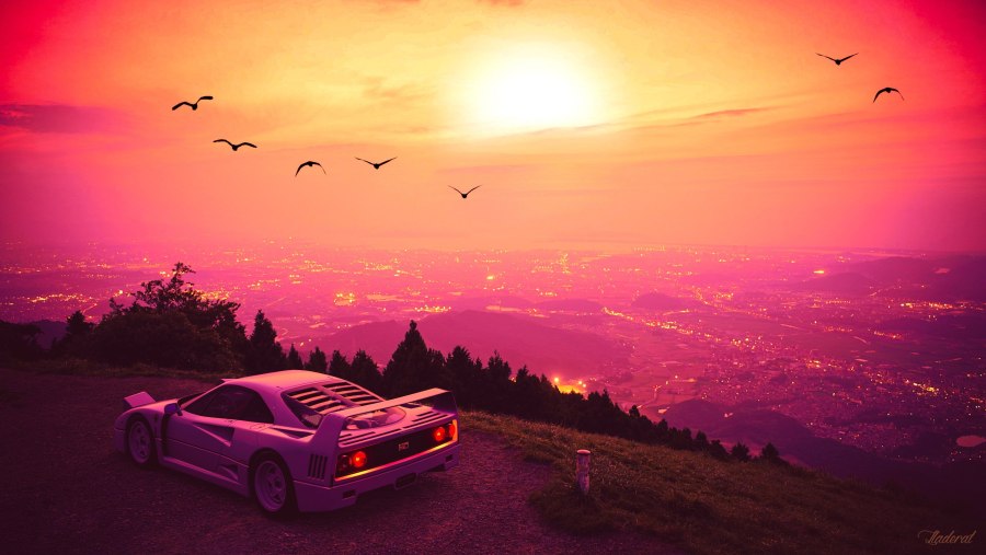 Ferrari f40 Synthwave