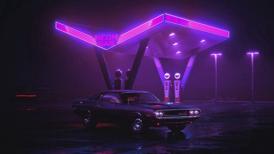 Dodge Charger 1970 неон