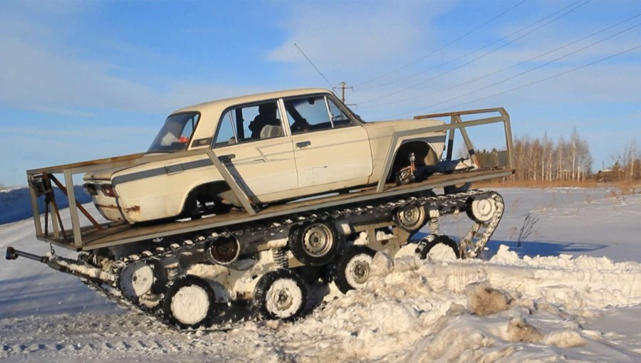 ВАЗ 2106 гусеничный вездеход