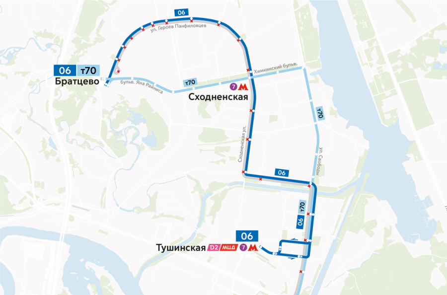 Трамвай 6 до Братцево