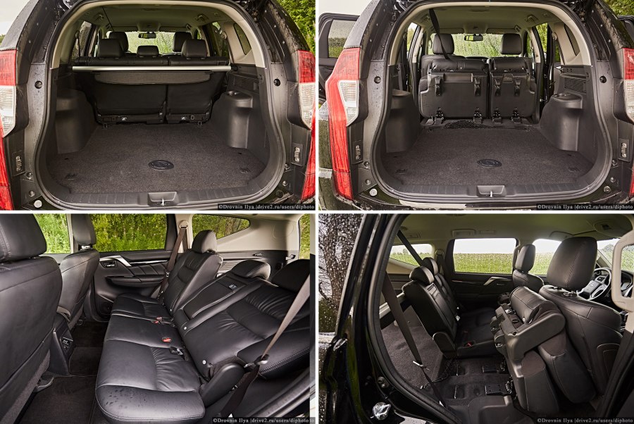 Pajero Sport 3 габариты багажника