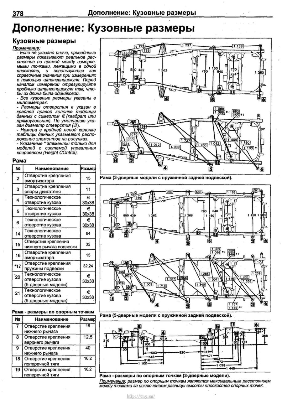 Рама MMC Pajero 2 схема