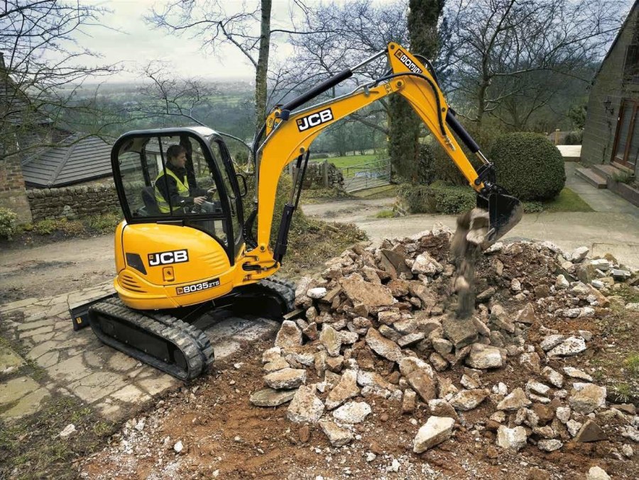 JCB 8035 гидромолотом