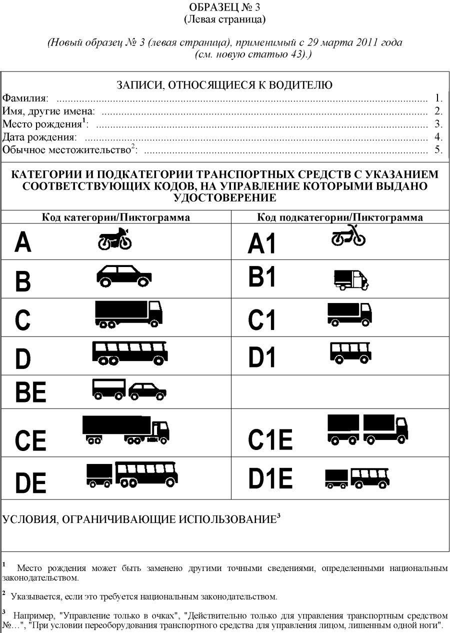 Категории водительских прав с расшифровкой b,b1,m