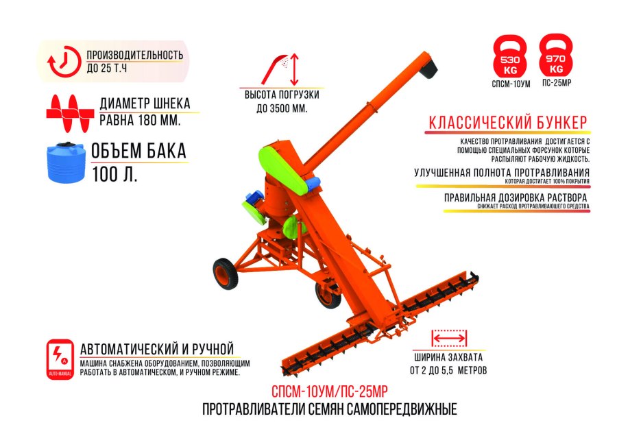 Протравливатель семян ПС-25мр-1-ч