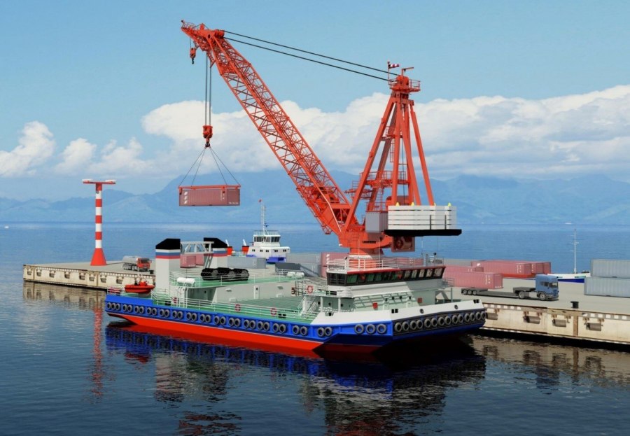 Морской судовой кран m1500