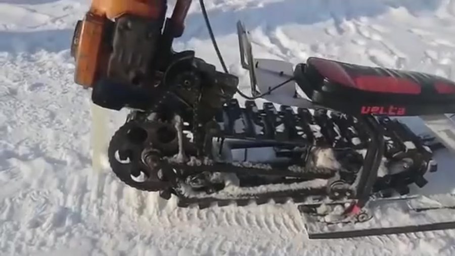 Гусеничный модуль для детского снегоката