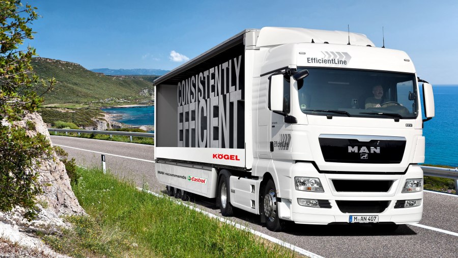 Белый man TGX