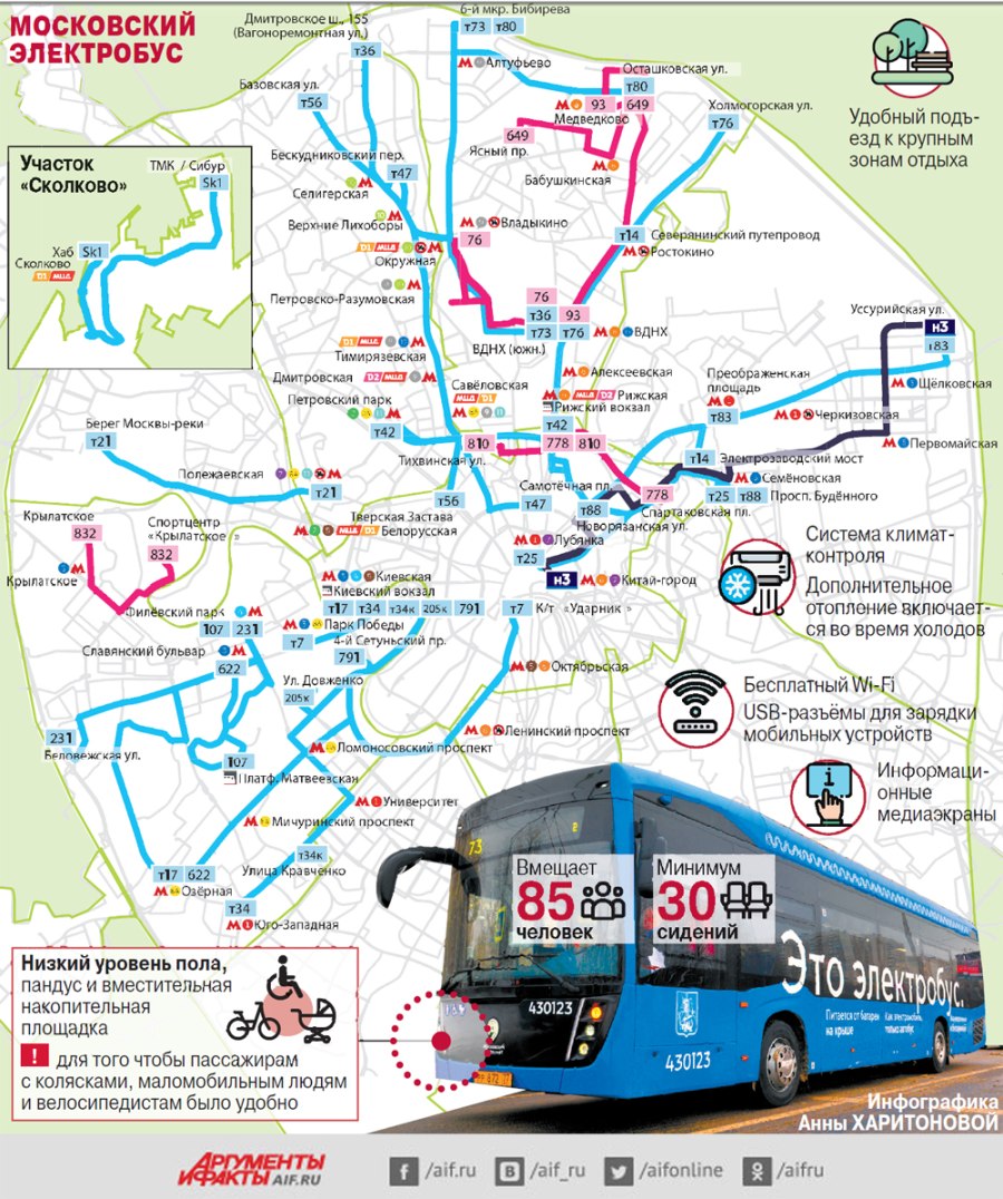 Схема автобусов Москвы