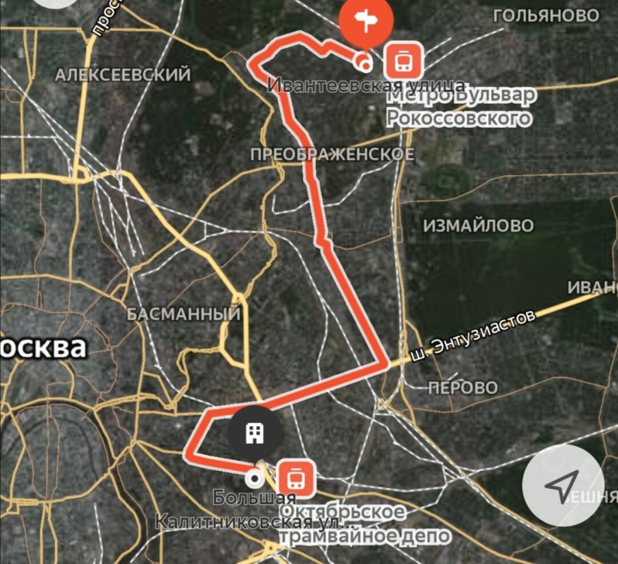 Трамвай 46 Москва остановки