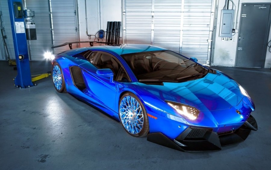 Lamborghini Aventador lp700 голубой