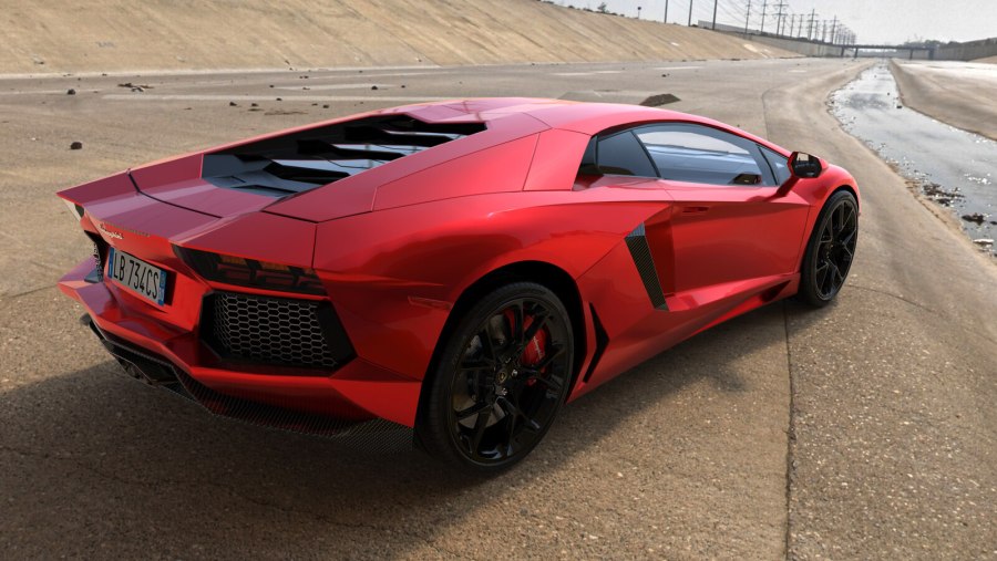 Lamborghini Aventador 2020 красная