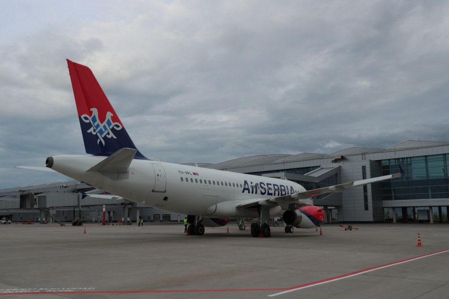 A319 Air Serbia в Шереметьево
