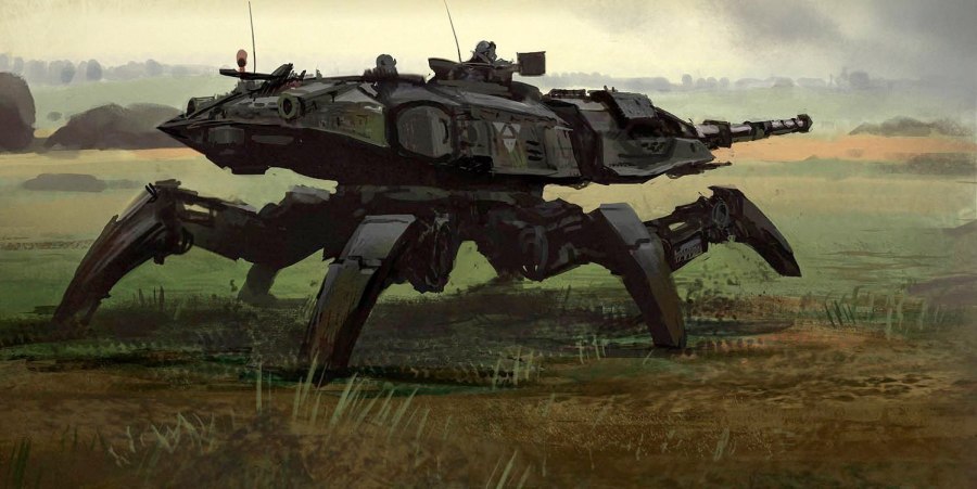 Танк шагоход Sci Fi