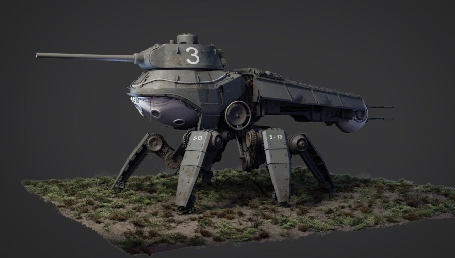 Танк шагоход Sci Fi