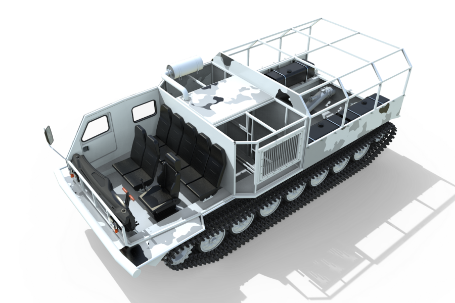 BV-206 гусеничный Транспортер вид сбоку