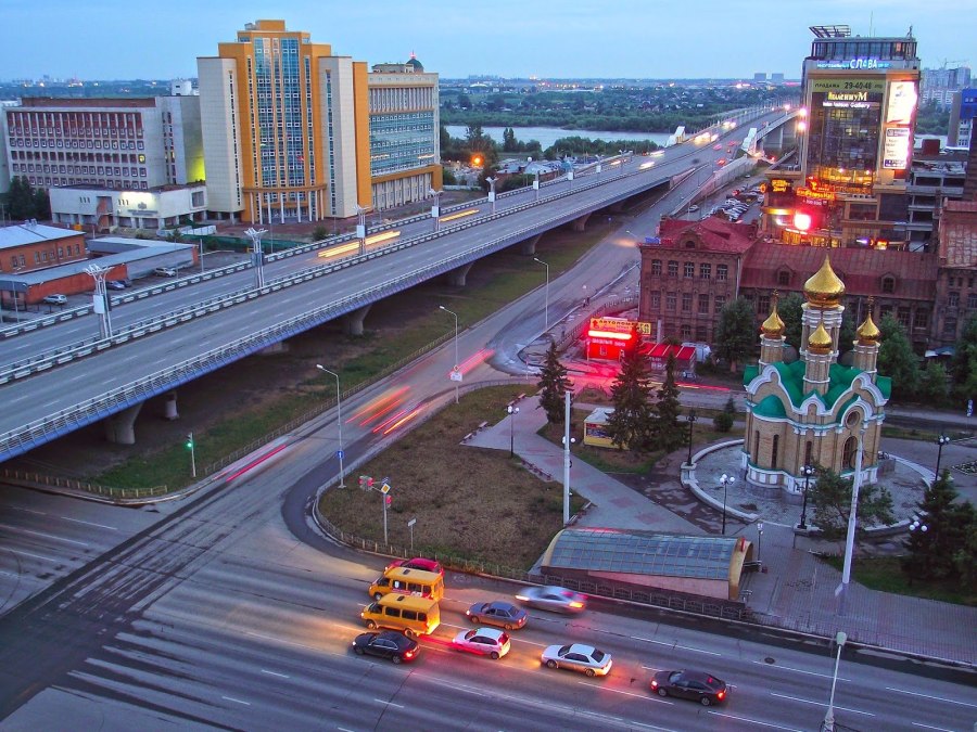 Вид с метромоста Омск