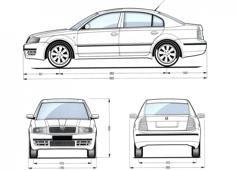 Skoda Octavia Tour чертеж