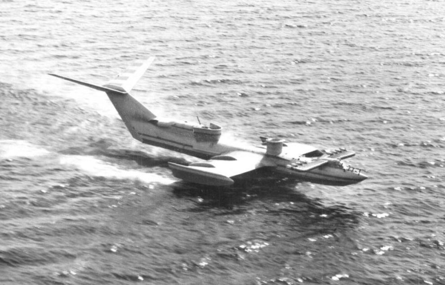 Первый полет экраноплана см-1