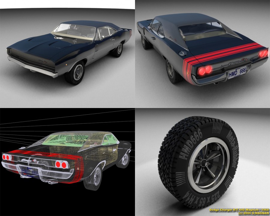 Dodge Charger 1971 Blueprints