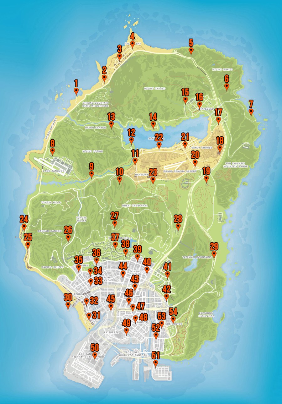 Grand Theft auto 5 карта