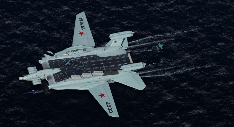 Авианесущий экраноплан а-2000
