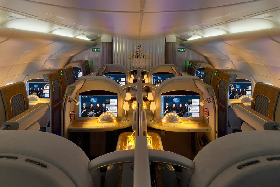 Airbus a380 Emirates первый класс