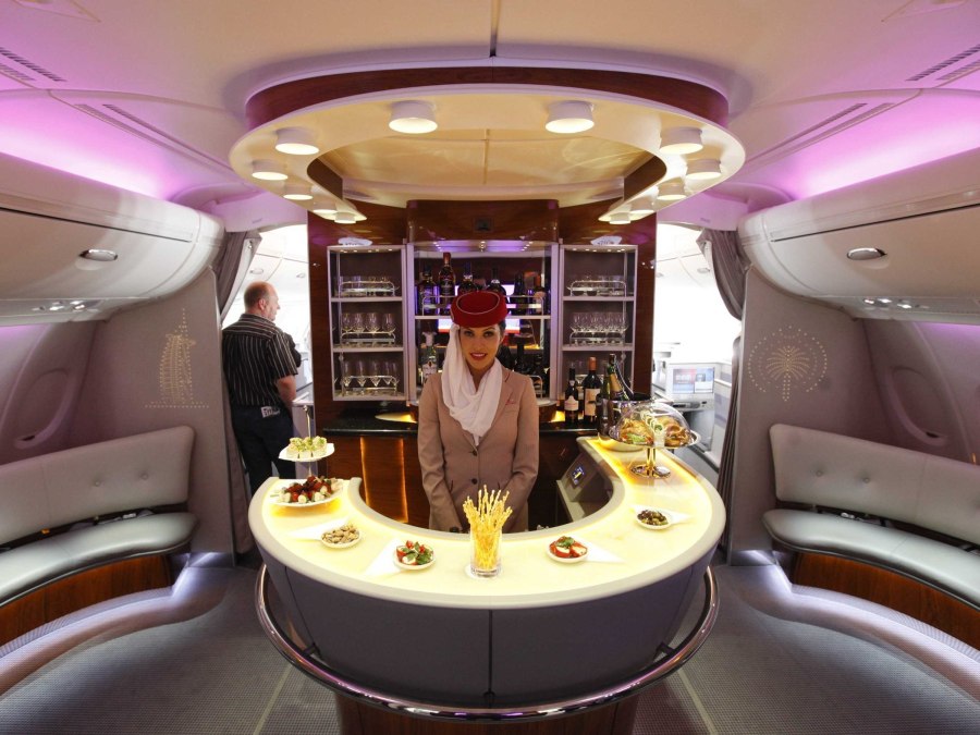 Первый класс Emirates a380