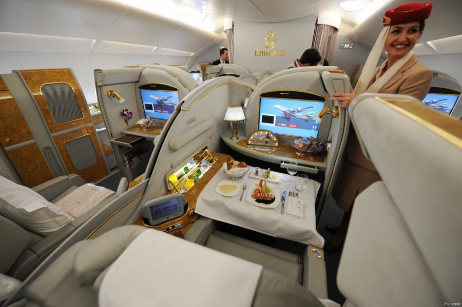Airbus a380 Emirates бизнес класс