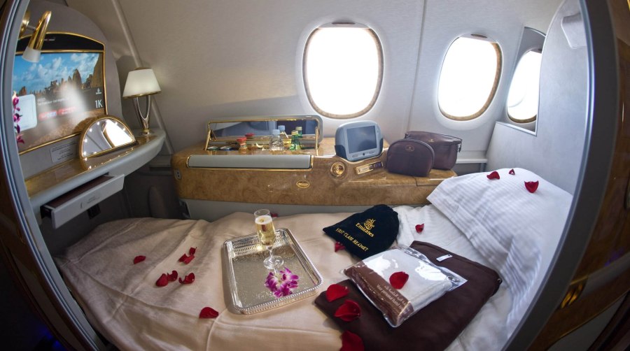 Airbus a380 Emirates первый класс