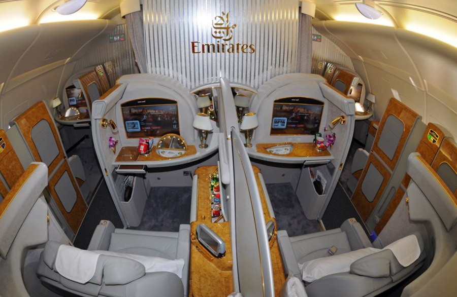 Airbus a380 Emirates салон