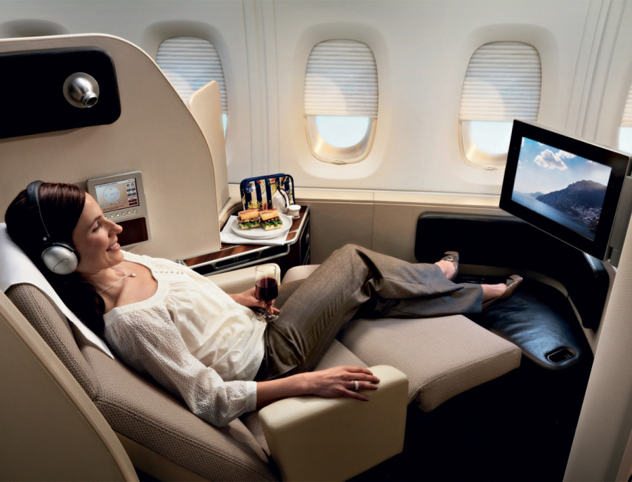 Airbus a380 Qantas первый класс