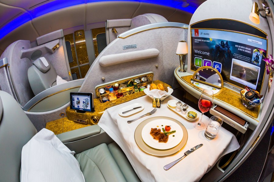 Первый класс Emirates a380