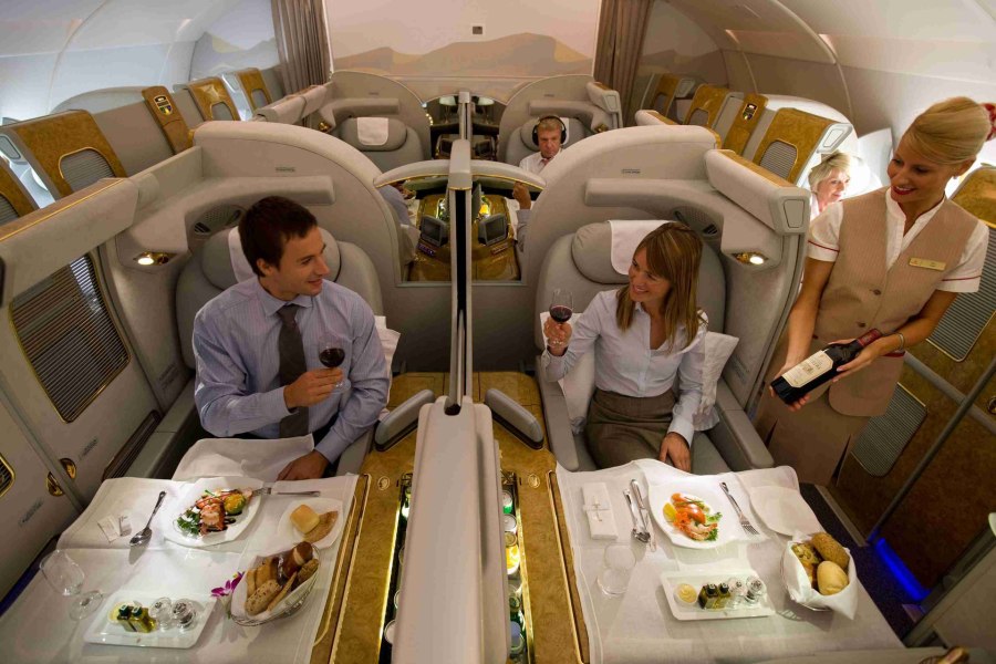 Airbus a380 Emirates первый класс